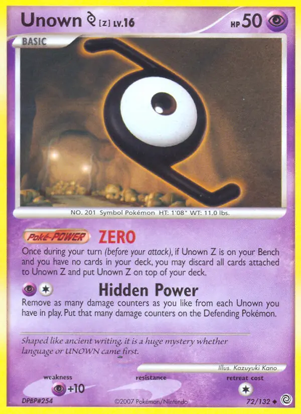 Card image of Unown Z