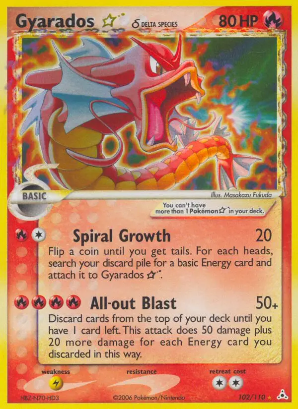 Card image of Gyarados Star δ