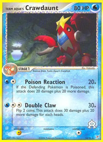 Card image of Team Aqua's Crawdaunt