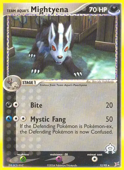 Card image of Team Aqua's Mightyena