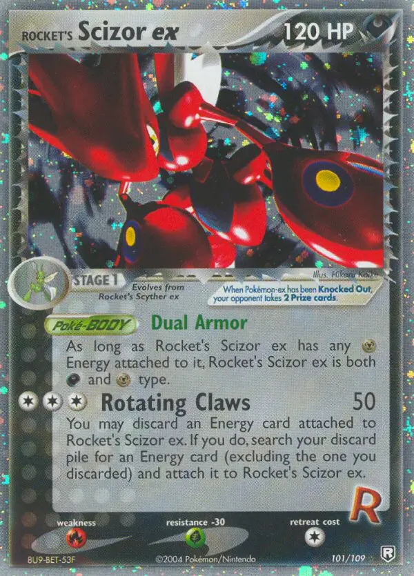 Card image of Rocket's Scizor ex