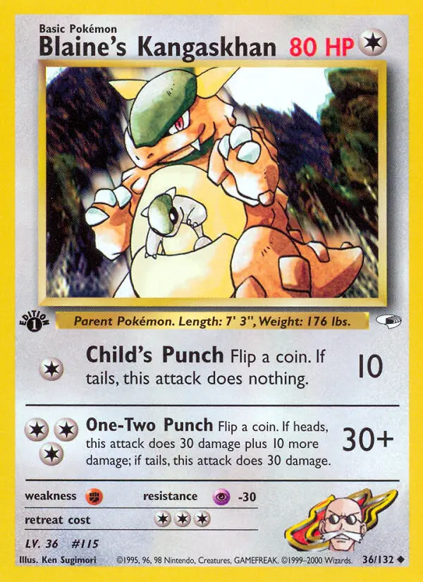 Card image of Blaine's Kangaskhan