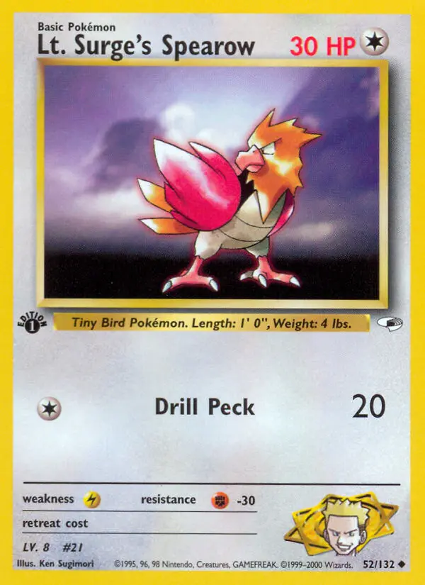 Card image of Lt. Surge's Spearow