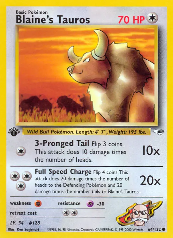 Card image of Blaine's Tauros
