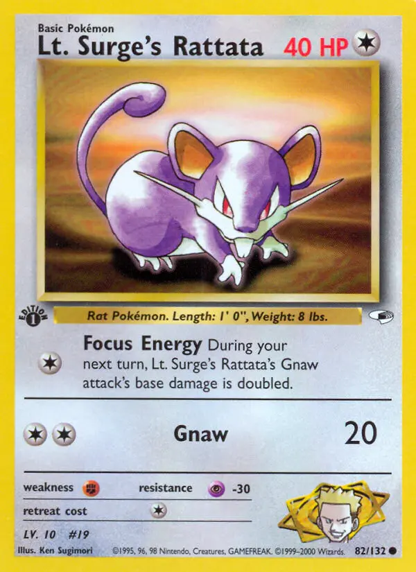 Card image of Lt. Surge's Rattata