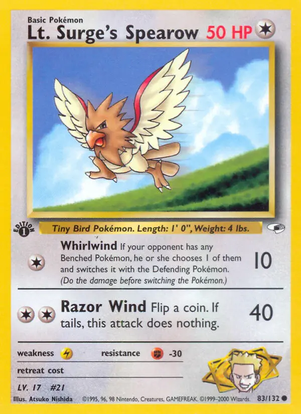 Card image of Lt. Surge's Spearow