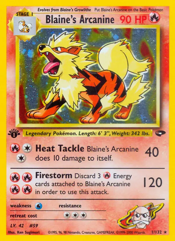 Card image of Blaine's Arcanine