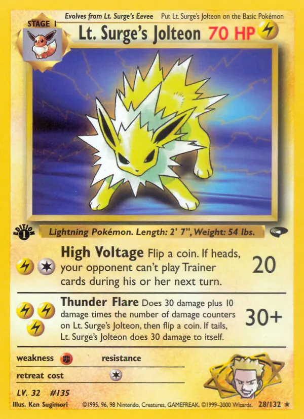 Card image of Lt. Surge's Jolteon