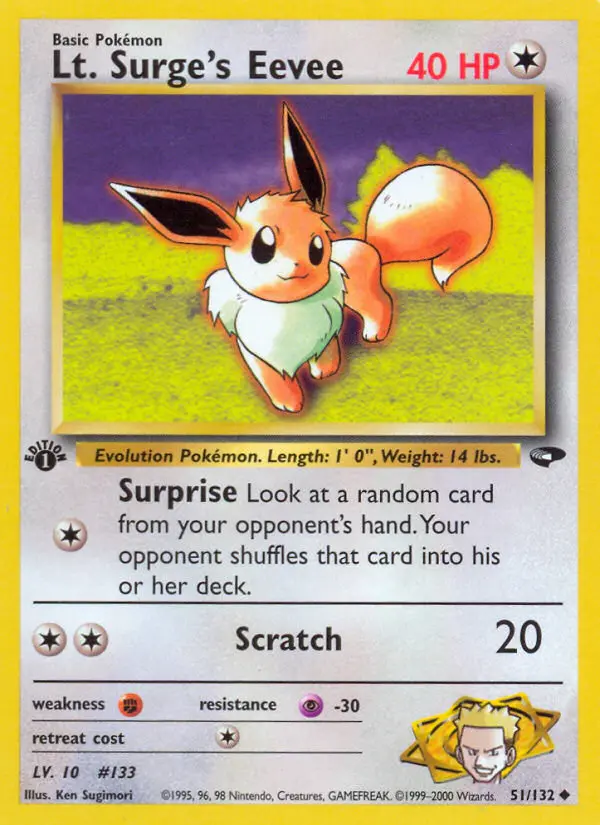 Card image of Lt. Surge's Eevee