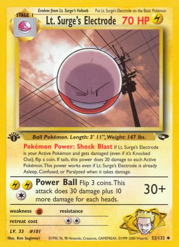 Card image of Lt. Surge's Electrode