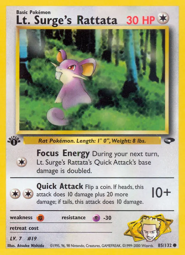 Card image of Lt. Surge's Rattata