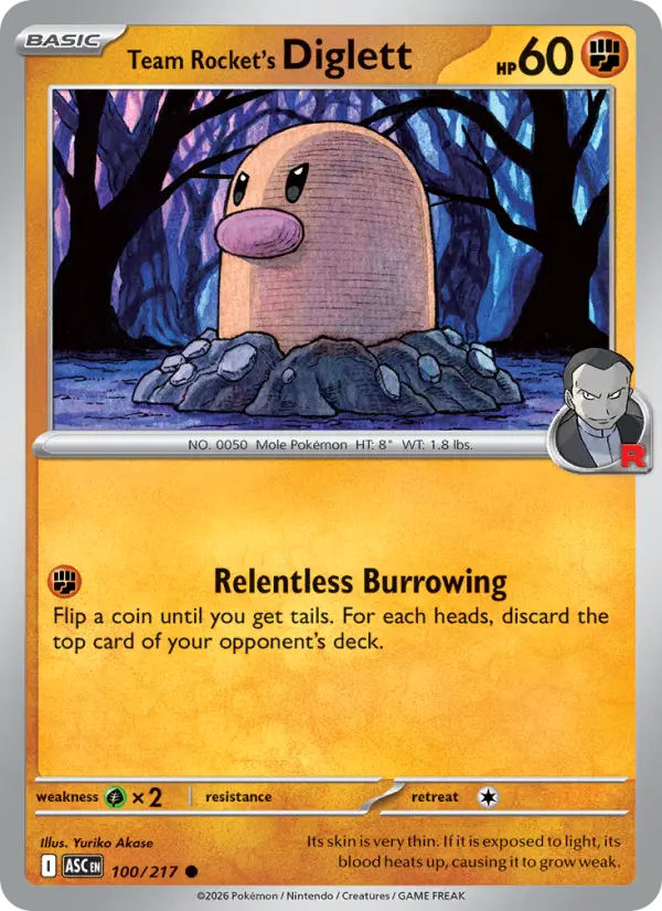 Card image of Team Rocket's Diglett