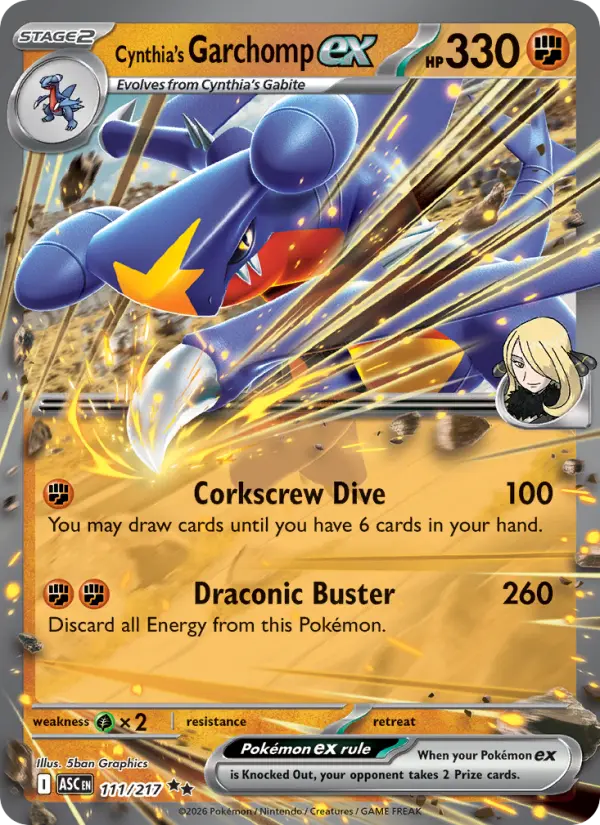 Card image of Cynthia's Garchomp ex