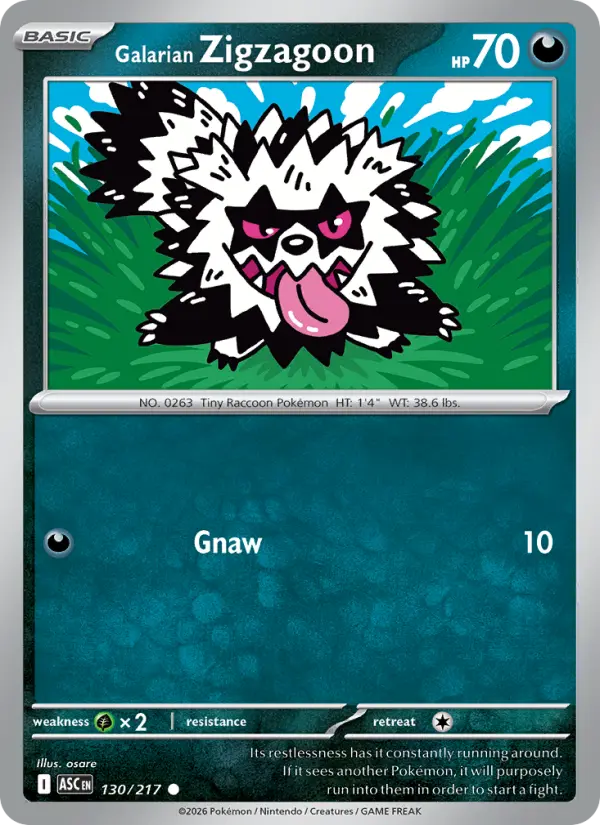 Card image of Galarian Zigzagoon