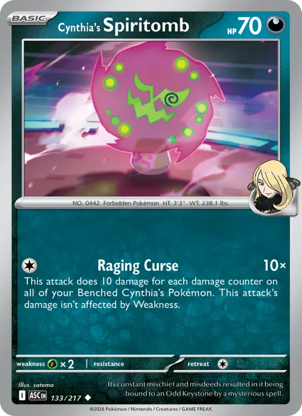 Card image of Cynthia's Spiritomb