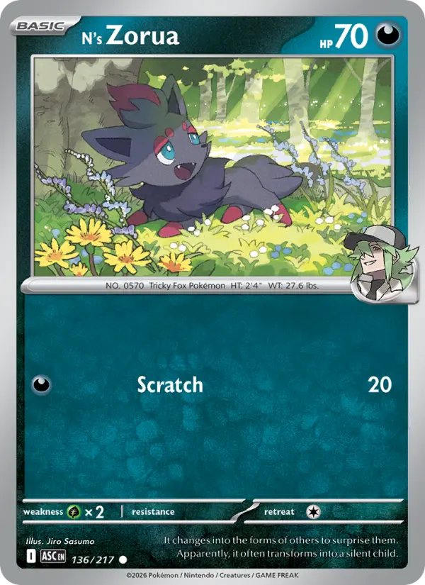 Card image of N's Zorua