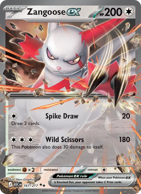 Card image of Zangoose ex