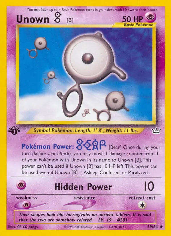 Card image of Unown [B]