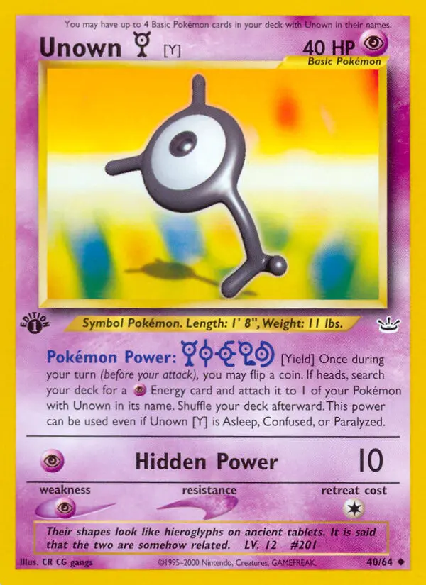 Card image of Unown [Y]