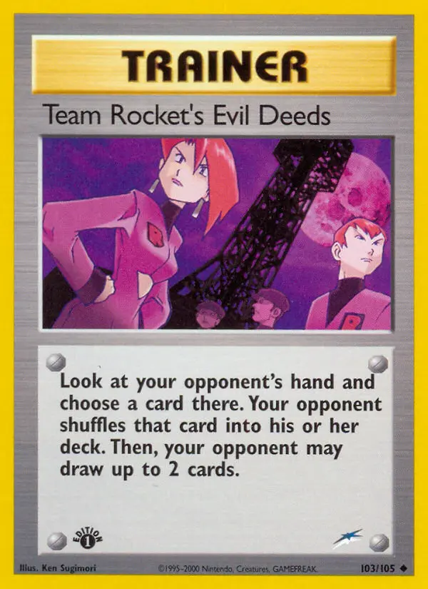Card image of Team Rocket's Evil Deeds