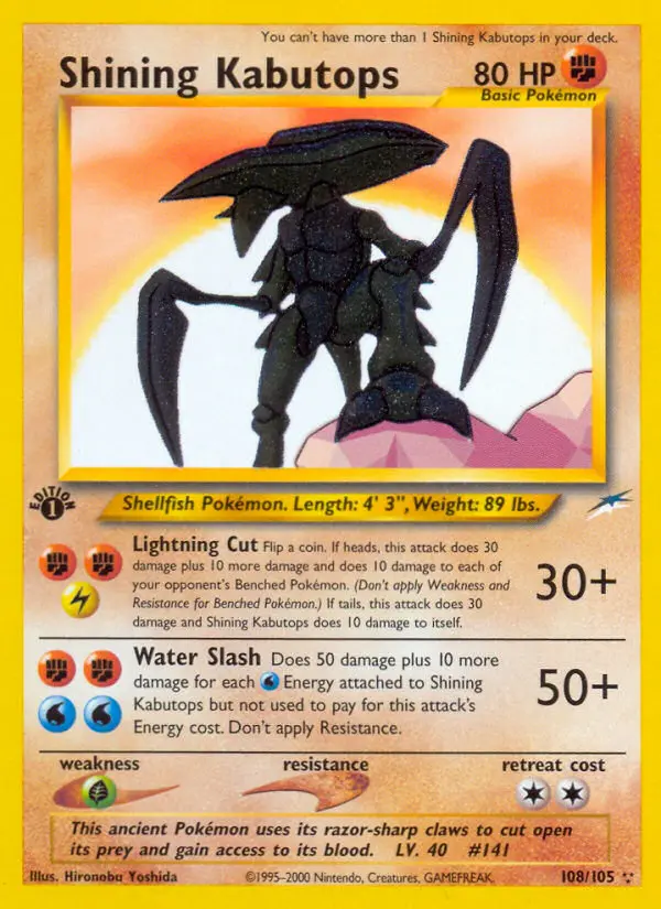 Card image of Shining Kabutops