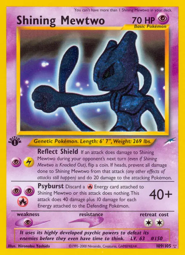 Card image of Shining Mewtwo