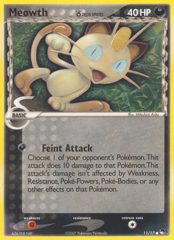 Card image of Meowth δ