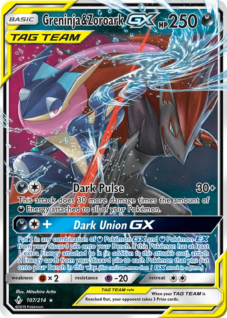 Card image of Greninja & Zoroark GX