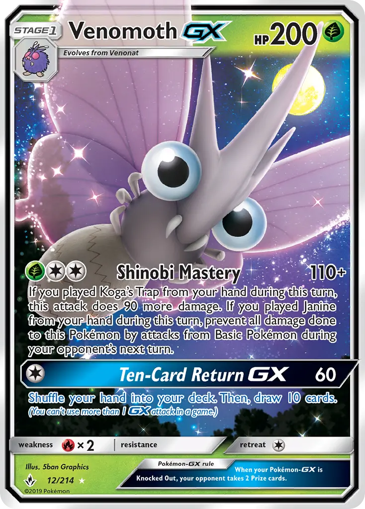 Card image of Venomoth GX