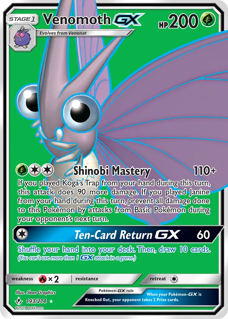 Card image of Venomoth GX