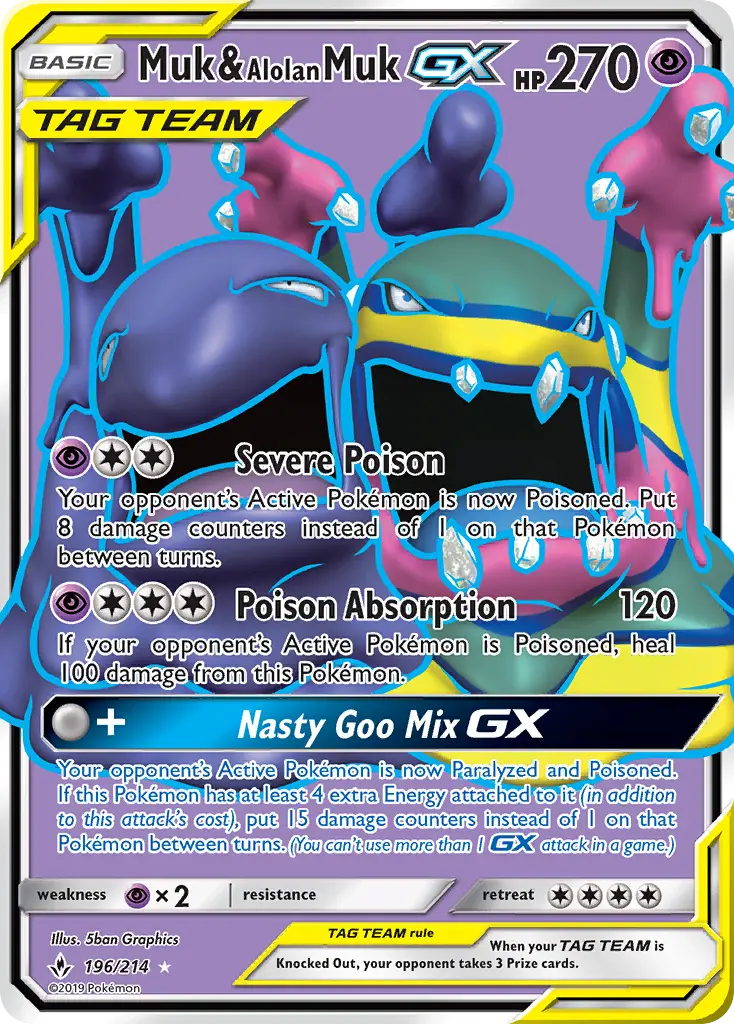 Card image of Muk & Alolan Muk GX
