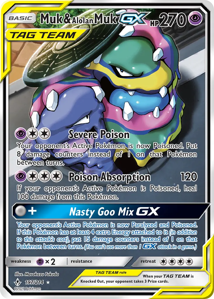 Card image of Muk & Alolan Muk GX