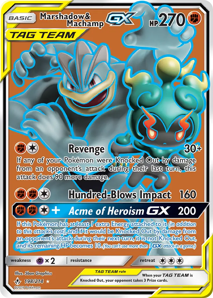 Card image of Marshadow & Machamp GX