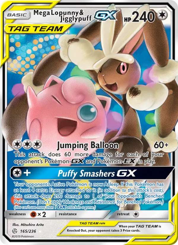 Card image of Mega Lopunny & Jigglypuff GX