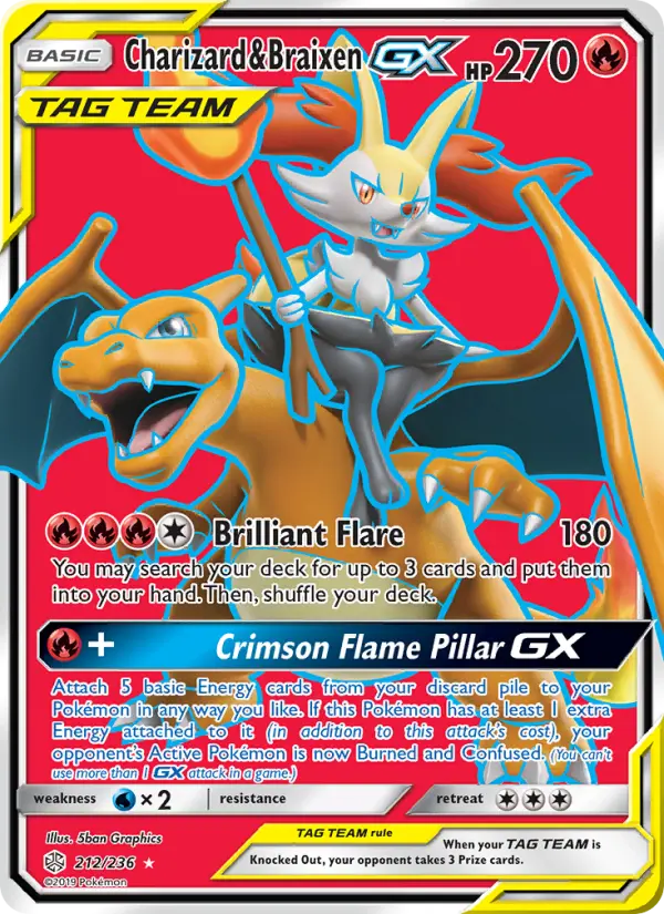 Card image of Charizard & Braixen GX