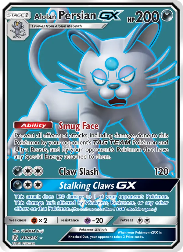 Card image of Alolan Persian GX