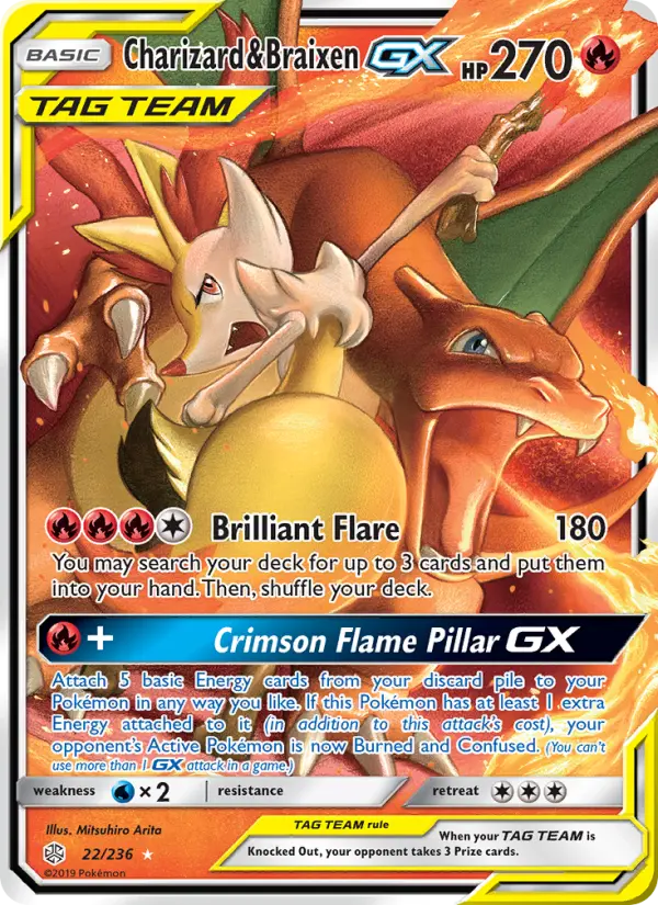 Card image of Charizard & Braixen GX