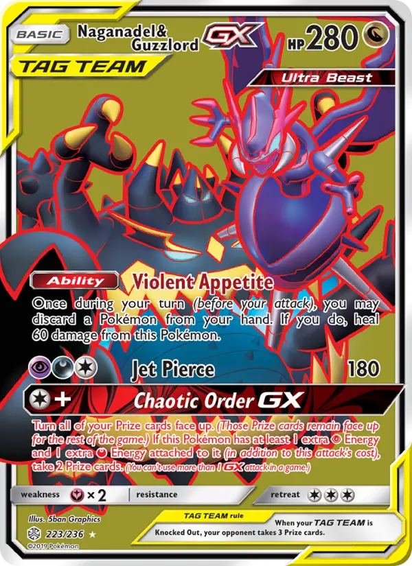 Card image of Naganadel & Guzzlord GX