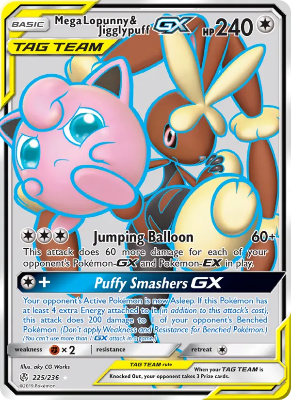Card image of Mega Lopunny & Jigglypuff GX