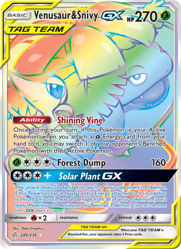Card image of Venusaur & Snivy GX