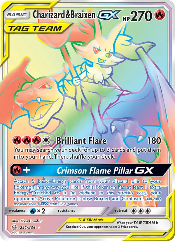 Card image of Charizard & Braixen GX