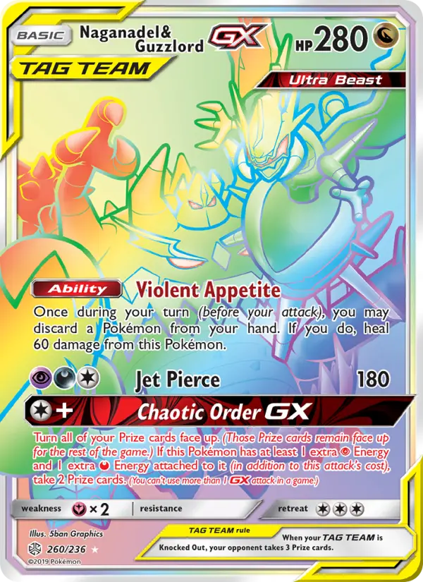 Card image of Naganadel & Guzzlord GX