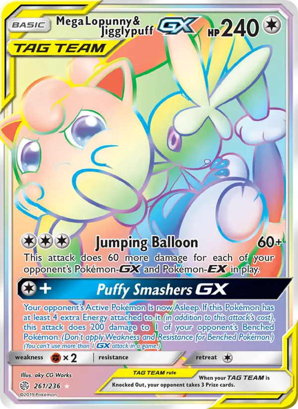 Card image of Mega Lopunny & Jigglypuff GX