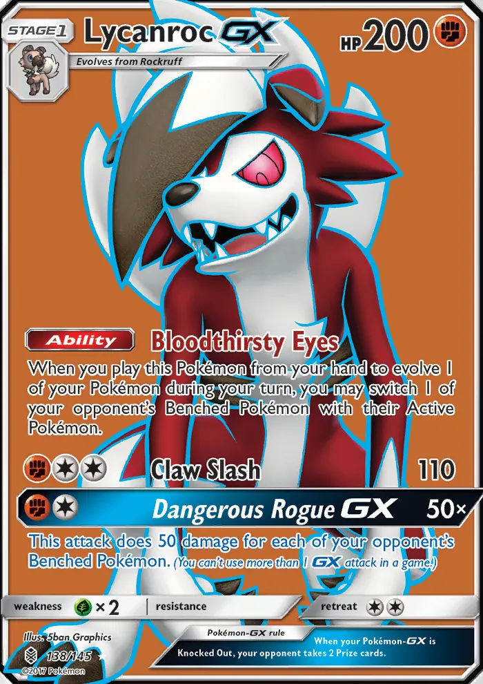 Card image of Lycanroc GX