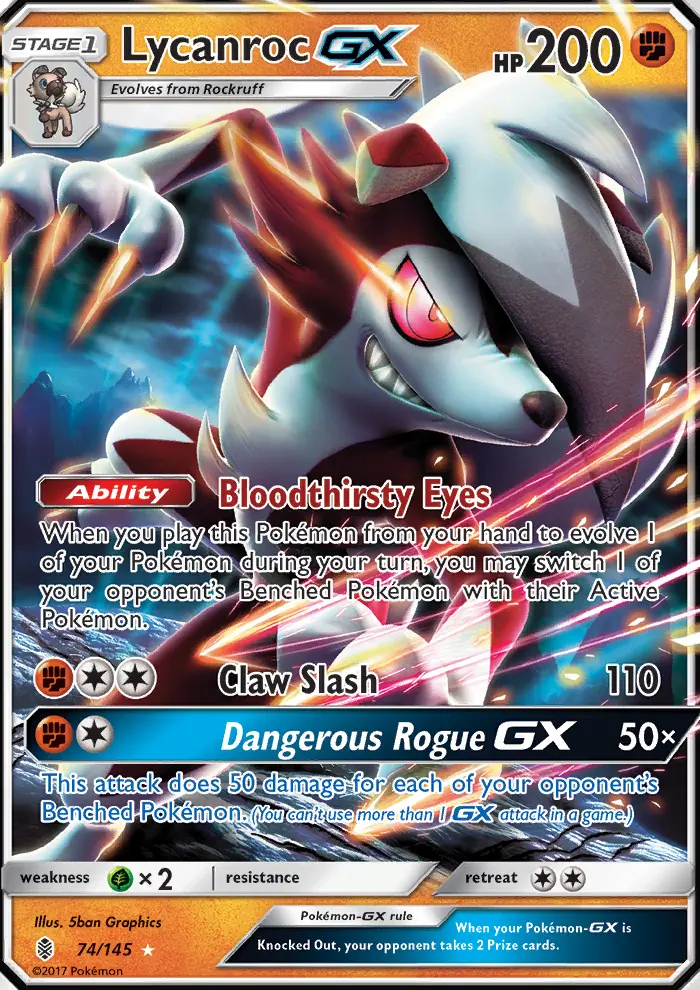 Card image of Lycanroc GX