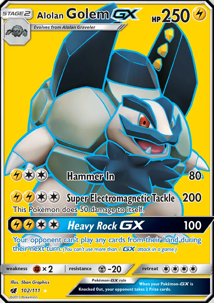 Card image of Alolan Golem GX