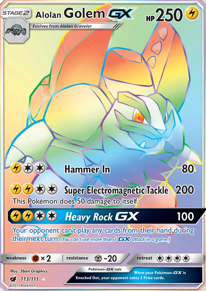 Card image of Alolan Golem GX