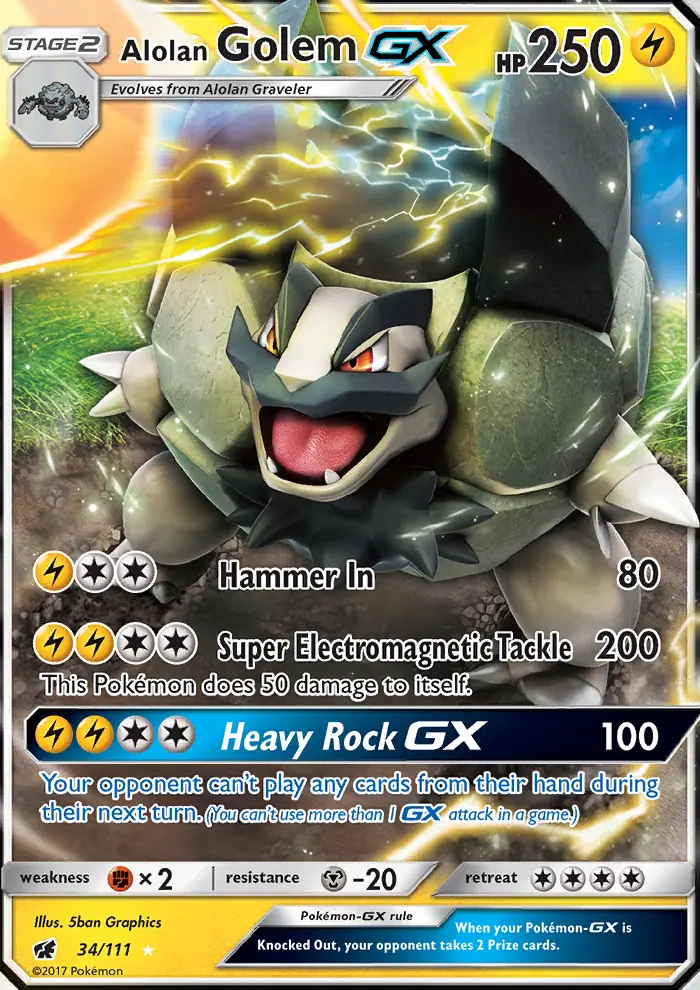 Card image of Alolan Golem GX