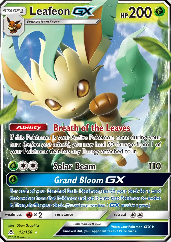 Card image of Leafeon GX