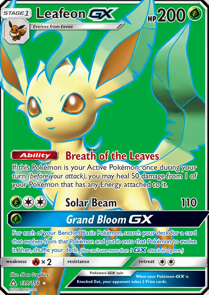 Card image of Leafeon GX